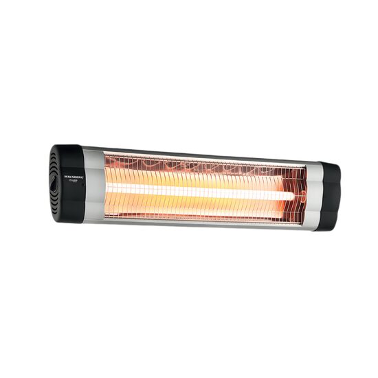 Electric infrared radiator Hausberg HB-8551AL, 2500W, 1 quartz tube, adjustable control with mechanical thermostat, IP34 protection, Aluminum