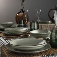 Color-X Tafelservice, 24-teilig, 6 Personen, Porzellan, grün, Kutahya Porselen
