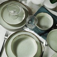 Moderna Dotti Tafelservice, 24-teilig, 6 Personen, Porzellan, grün, Kutahya Porselen