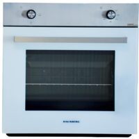 Einbau-Elektrobackofen HAUSBERG HB-8061AB, 2225W, 76 Liter, Doppelglastür, 4 Funktionen, 2 Bleche + 1 Grill, Klasse A, Weiß