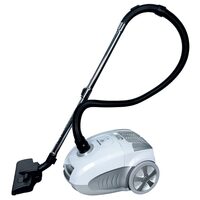 Aspirateur avec sac HAUSBERG HB-2877AB, aspiration à sec, 4 litres, 800 W, protection moteur, système d&#39;enroulement de câble, blanc-gris