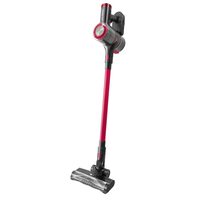 2in1-Bürstenstaubsauger HAUSBERG HB-2033GR, 900W, 0,7L, 2 Geschwindigkeiten, Rot-Grau