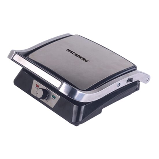 Sandwichmaker &amp; Grill HAUSBERG HB-538IN, 1850-2200W, Regelbarer Thermostat, Granitbeschichtete Platten, Aluminiumgriff, Edelstahlgehäuse