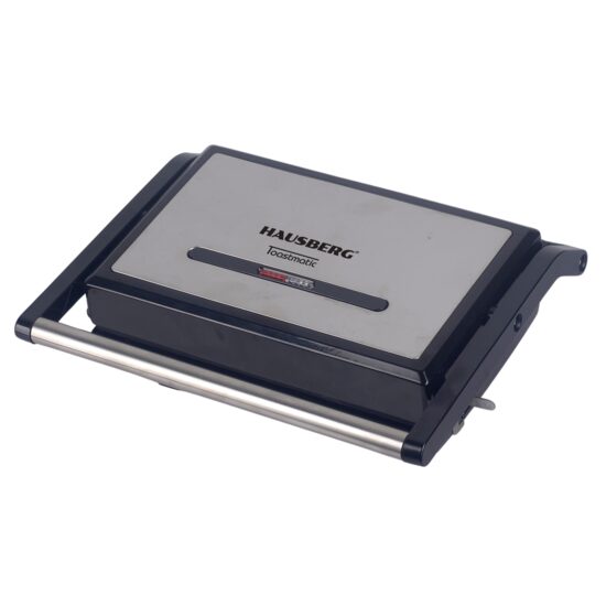 Sandwichmaker &amp; Grill HAUSBERG HB-539IN, 1100-1300W, Regelbarer Thermostat, Granitbeschichtete Platten, Edelstahlgehäuse