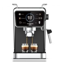 2 in 1 Espressomaschine HAUSBERG HB-3730IN, Heiß &amp; Kalt, 20 bar, 1350 W, 1,5 L, Überhitzungs- und Überdruckschutz, ERP, NTC, PID, Timer, Display, Aufschäumen, gemahlener Kaffee und Kapseln