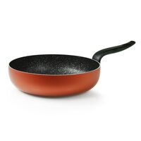 FLONAL Pepita Granit Antihaft-WOK-Pfanne mit 6 Schichten Mineralit-Steineffekt-Beschichtung, 28 cm