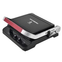 Sandwichmaker &amp; Grill HAUSBERG HB-636NG, 1650-2000W, Einstellbarer Thermostat, Bedienknopf, LED-Anzeige, Edelstahl