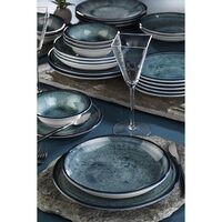 Kutahya Porcelain Bone Teos 24-teiliges Tafelservice für 6 Personen aus blauem Porzellan