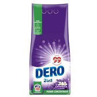 Lessive en poudre 2 en 1 Dero Lavande et Jasmin, 7,5 kg, 100 lavages