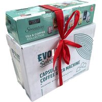 Evolet Tea&amp;Coffee Collection + Kaffee- und Teemaschine mit Kapseln
