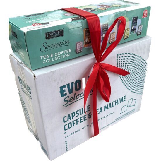 Evolet Tea&amp;Coffee Collection + Kaffee- und Teemaschine mit Kapseln