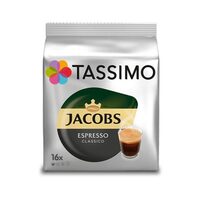 Jacobs Tassimo Espresso Classico coffee capsules, 16 capsules, 118.4g