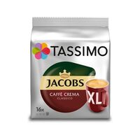 Tassimo Jacobs Caffe Crema Classico XL capsules, 16 capsules, 5 pieces