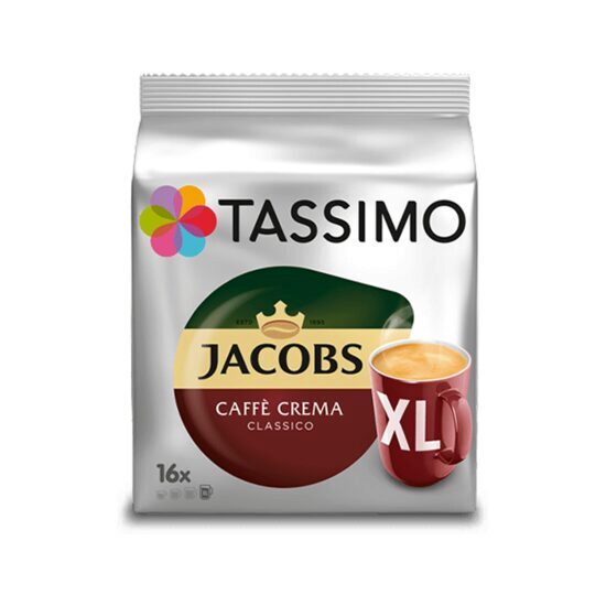Tassimo Jacobs Caffe Crema Classico XL capsules, 16 capsules, 5 pieces