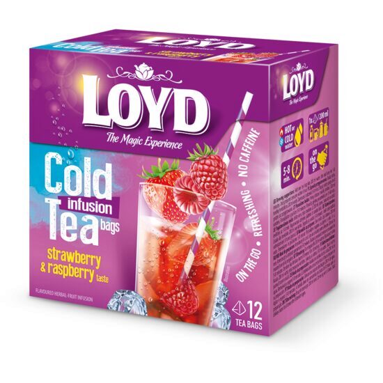 Loyd Cold Infusion Tee Erdbeere &amp; Himbeere, 12 Beutel