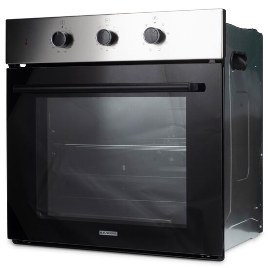 Built-in electric oven Hausberg HB-8044IN, 58L, 1600W, 8+1 programs, turbo fan, timer, glass, 2 trays, grill