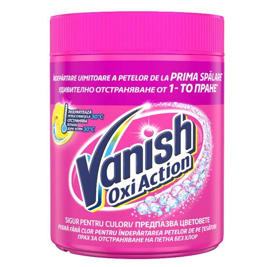 Pudra pentru indepartat pete Vanish OXI PINK POWDER, 423g