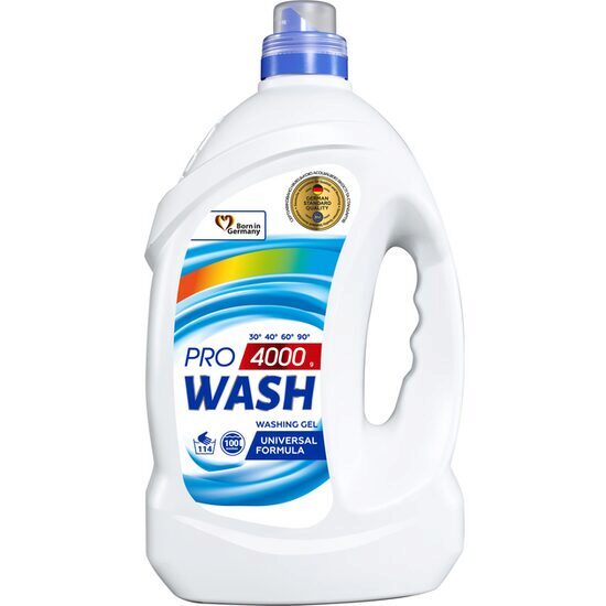 Detergent lichid universal Pro Wash 4l, 114 spalari