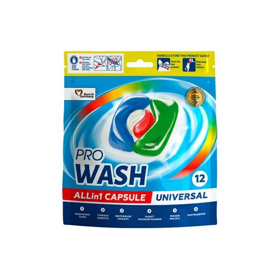 Detergent Capsule Pro Wash Universal 12 bucati