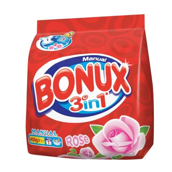 Detergent Bonux manual 3in1 Rose, 400 g