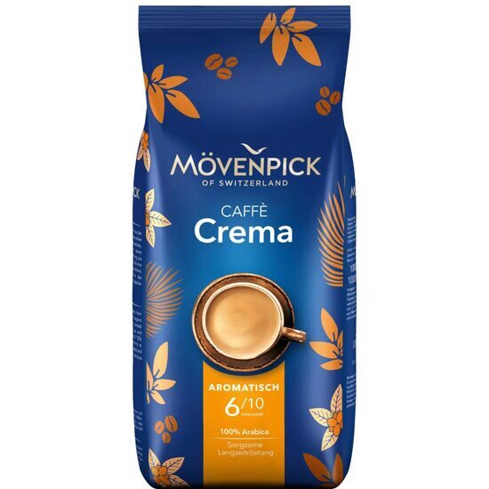 Mövenpick Caffè Crema – Cafea boabe 100% Arabica, aromă intensă și cremă catifelată, 1kg