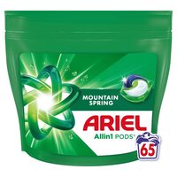 Detergent capsule ARIEL All in One PODS Mountain Spring, 65 spalari