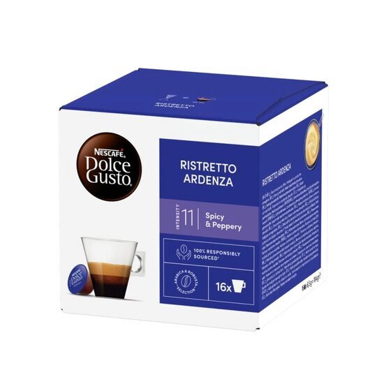 Capsule Nescafé Dolce Gusto Espresso Ristretto Ardenza – 16 Capsule – Cafea Intensă și Aromată, 104g