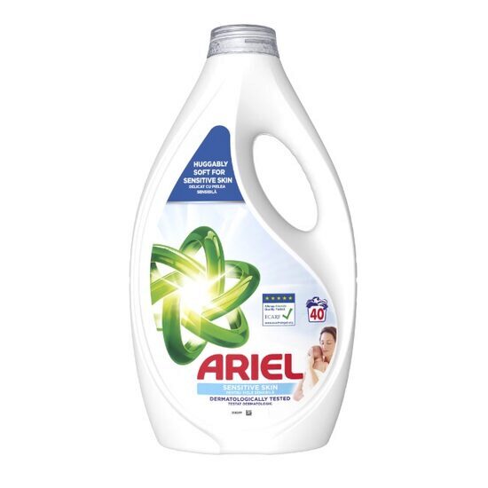 Detergent de rufe lichid Ariel Sensitive, 40 Spalari, 1,8l