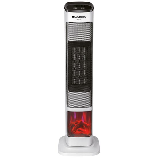Șemineu Electric Digital HAUSBERG HB-8219AB, 2000 W, Efect de Flacără 3D, Încălzire Ceramică PTC, Telecomandă, Afișaj LED, Negru