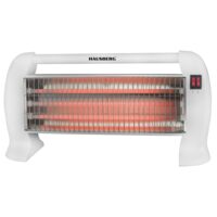 Radiator Electric cu Quartz HAUSBERG HB-8101AB, 1500 W, 3 Trepte de Putere, Protecție la Răsturnare, Portabil, Alb
