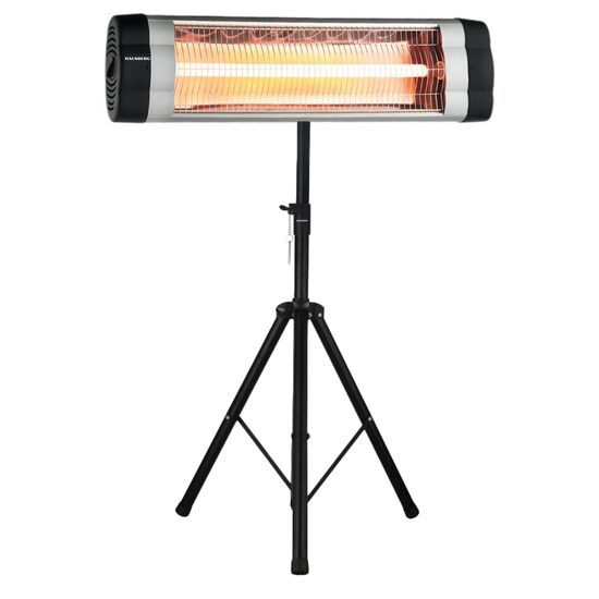 Pachet radiator electric infrarosu Hausberg HB-8551AL 2500W + suport metalic reglabil HB-8712NG