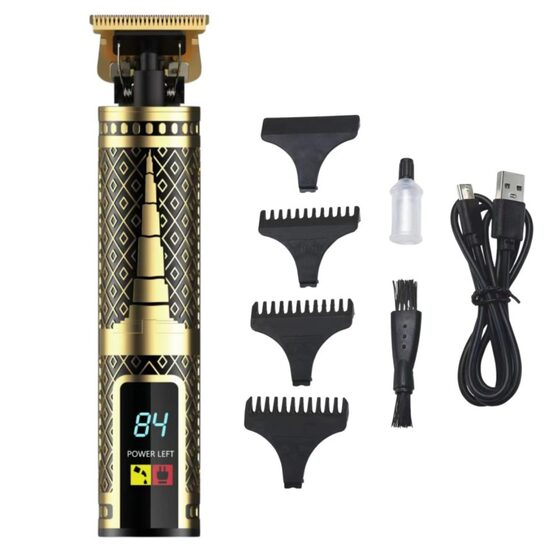 Masina de tuns digitala metalica reincarcabila Hausberg HB-70RTR 1200mAh 4 viteze USB Type-C