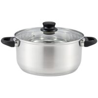 Oala inox 22cm Hausberg HB-H EKO 782 cu capac sticla inductie