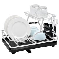 Suport dublu vase aluminiu Hausberg HB-H LUX 165 cu tava scurgere