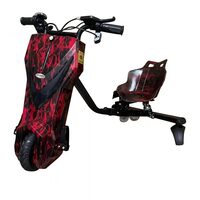 Tricicleta electrica drift Hausberg HB-KD05RS,36V,300W,Bluetooth,LED,rosu/negru