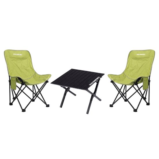 Set camping Hausberg HB-G003 masa si 2 scaune pliabile,husa de transport
