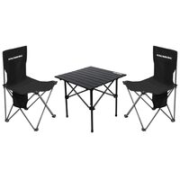 Set camping Hausberg HB-G001 3 piese, masa si 2 scaune pliabile cu husa de transport
