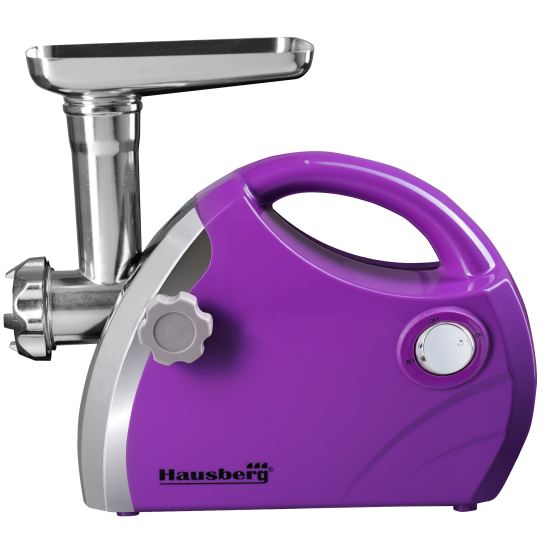 Hausberg HB-3430MV Fleischwolf, Edelstahl, 1800 W, Kupfermotor, Lila