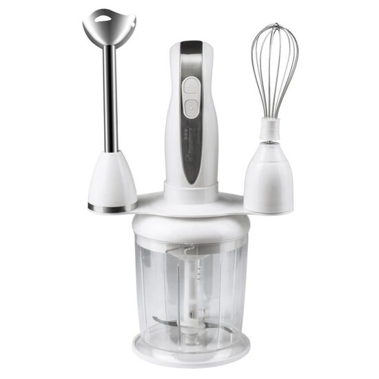 Blender 4 in 1, Hausberg HB-7666AB, 2 speeds, copper motor, stainless steel blade, 350W, White