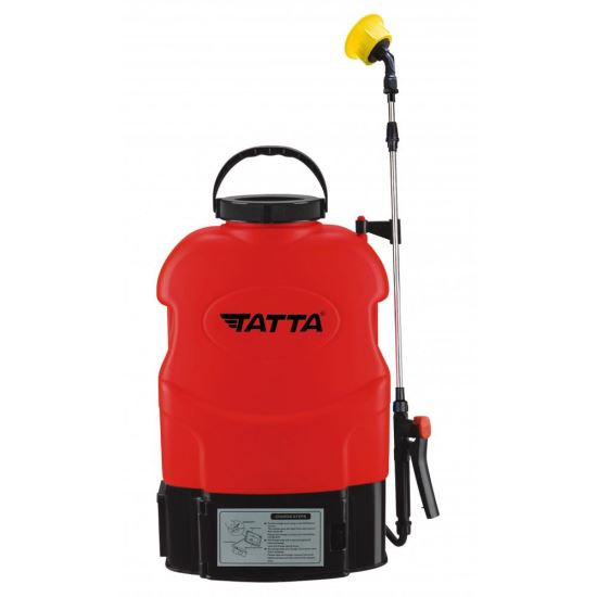 Tatta TP-1831A Sprühpumpe, mit Akku, 12V 8Ah, 1 A Ladegerät, 3,6 l/min Motor, Rucksacktank, 18 l