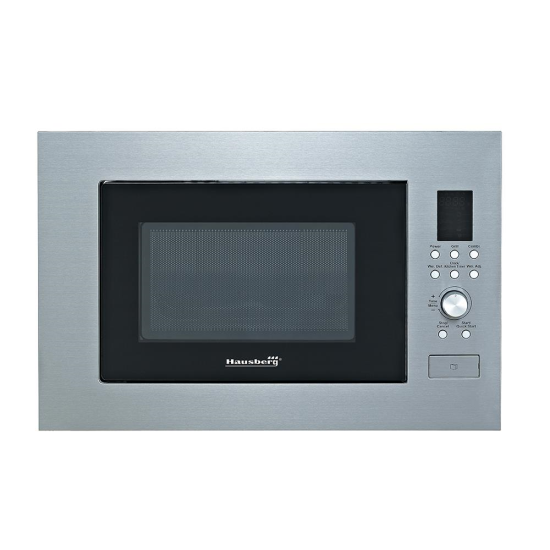 Einbau-Mikrowelle Hausberg HB-8070IN, 25 l, 1400 W, Grill, Digitale Steuerung, Silber