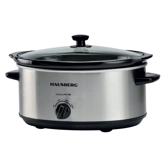 Hausberg HB-1301 Elektrotopf, hitzebeständiger Glasdeckel, Leistung 320W, Fassungsvermögen 6,5L