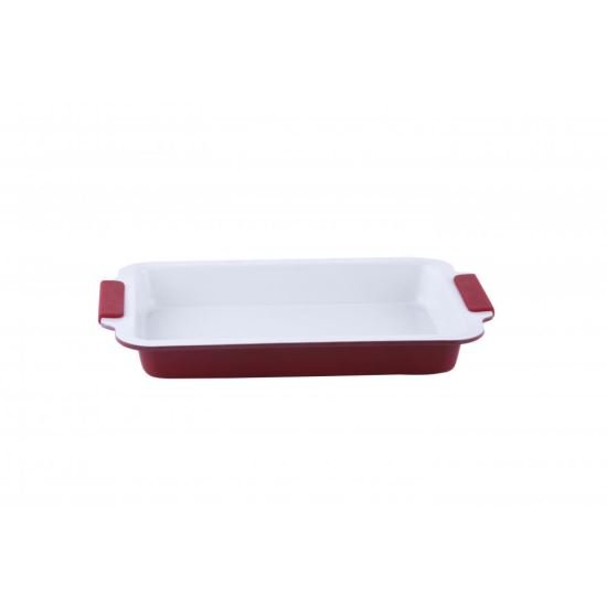 Plateau à gâteau Ertone MN 755, forme rectangulaire en céramique, dimensions 40,5 x 27 cm