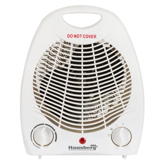 Nagrzewnica powietrza Hausberg HB-8501AB, 2000 W, 2 poziomy mocy, regulowany termostat, biały
