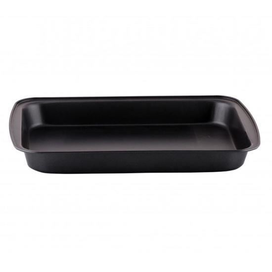 Rectangular baking tray, Ertone ERT-MN 562B, non-stick, 33.5x22x4 cm, Black
