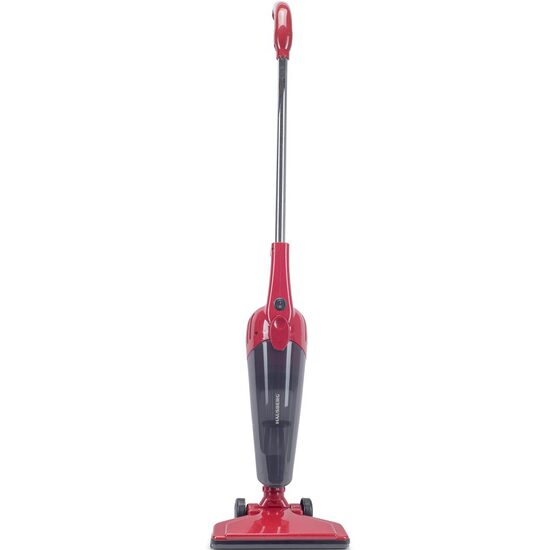 Odkurzacz pionowy 2 w 1 HAUSBERG HB-2025RS, bez worka, odsysanie na sucho, filtr Hepa, 0,5 L, 600-800W, czerwono-biały