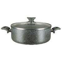 Aluminum pot with granite coating Hausberg HB-H 425, 26 cm, Grey