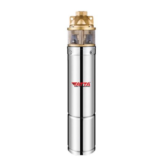 Tatta TPS100 Tauchpumpe für sauberes Tiefenwasser, 750 W, 45 l/min Wasserdurchfluss, max. Tiefe 60 m, 15 m Kabellänge, Kupfermotor