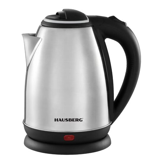 Hausberg HB-3615 Edelstahl-Wasserkocher, 1500 W, 1,8 L, Drehständer, Schutzsystem