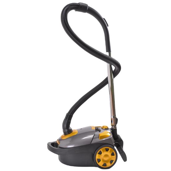 Aspirator cu sac Hausberg HB-2815AU, 2200 W, sac panza, capacitate sac 3 L, Gri/Auriu